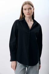 Uzun Kollu Gömlek (Siyah)