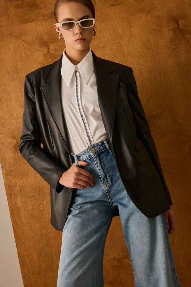Deri Siyah Ceket
