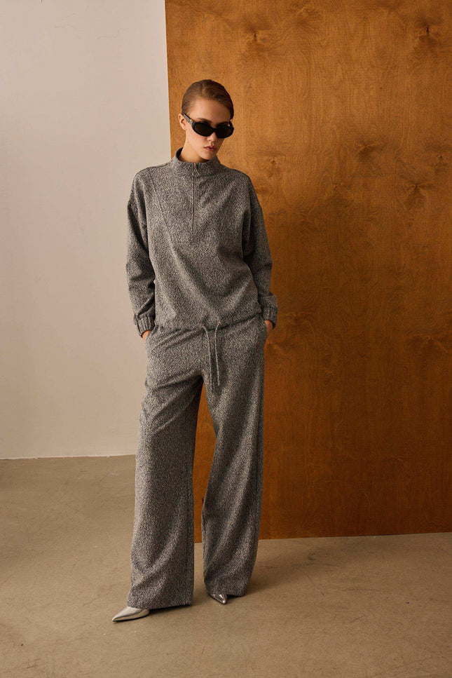 Bol Kesim Gri Pantolon