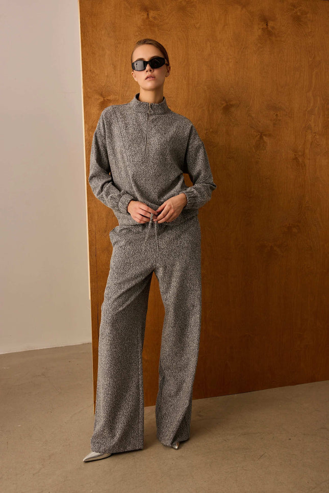 Bol Kesim Gri Pantolon