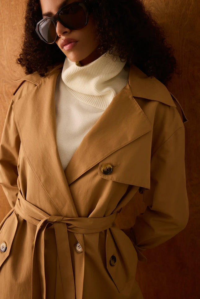 Camel Renk Trençkot