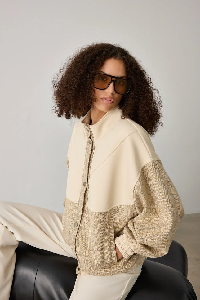 Balıksırtı Bej Mont