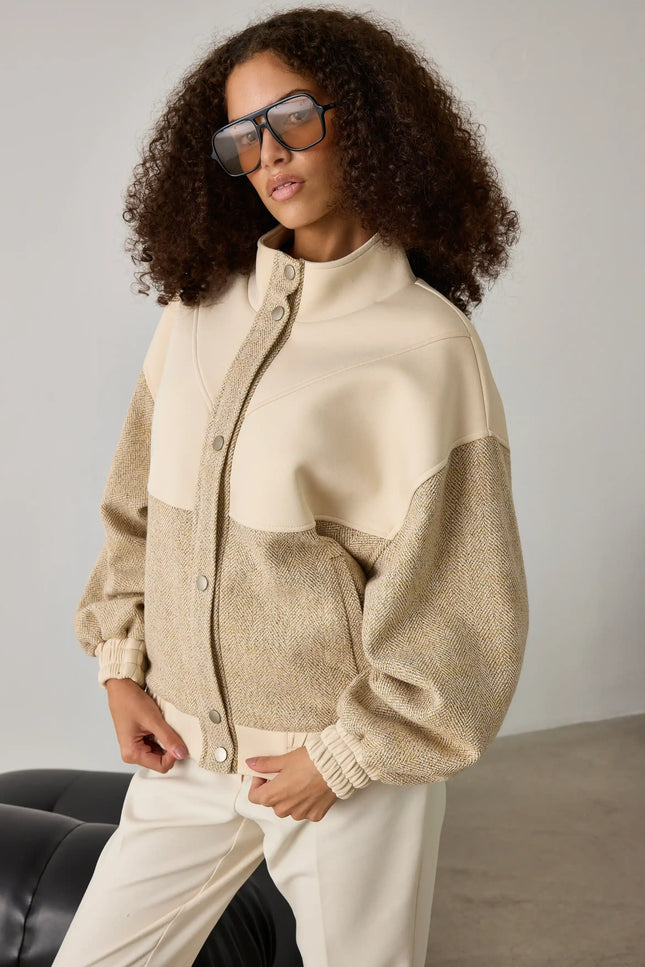 Balıksırtı Bej Mont