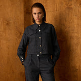 Ekose Lacivert Ceket