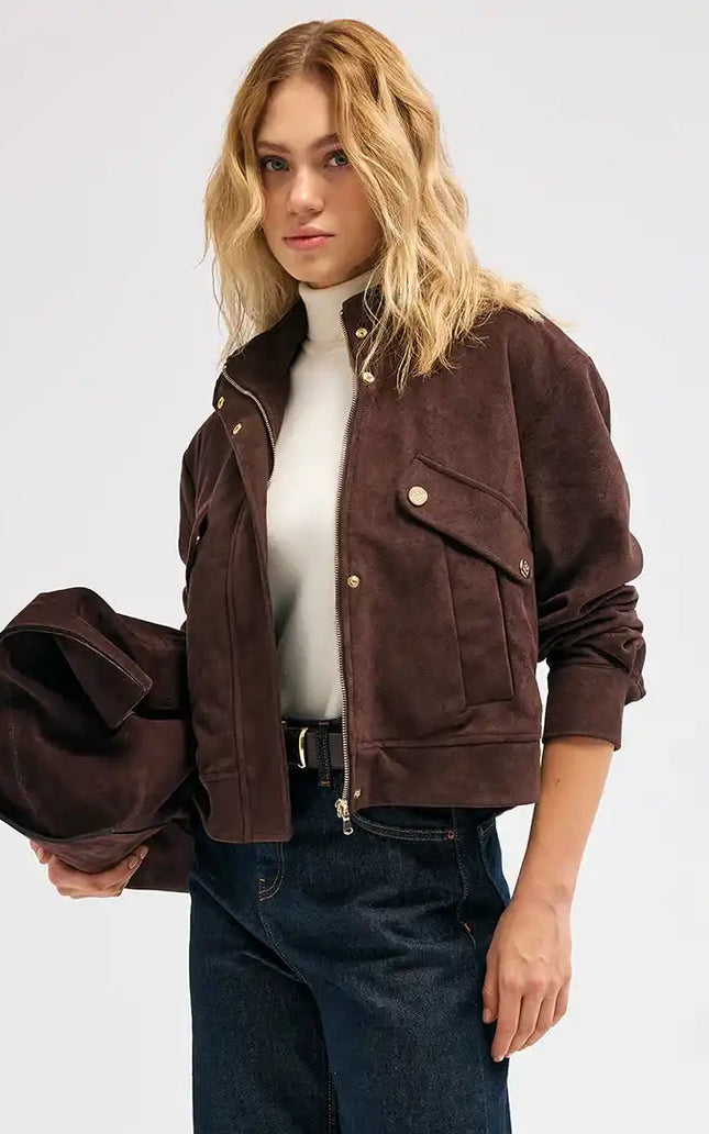 Kahverengi Süet Ceket
