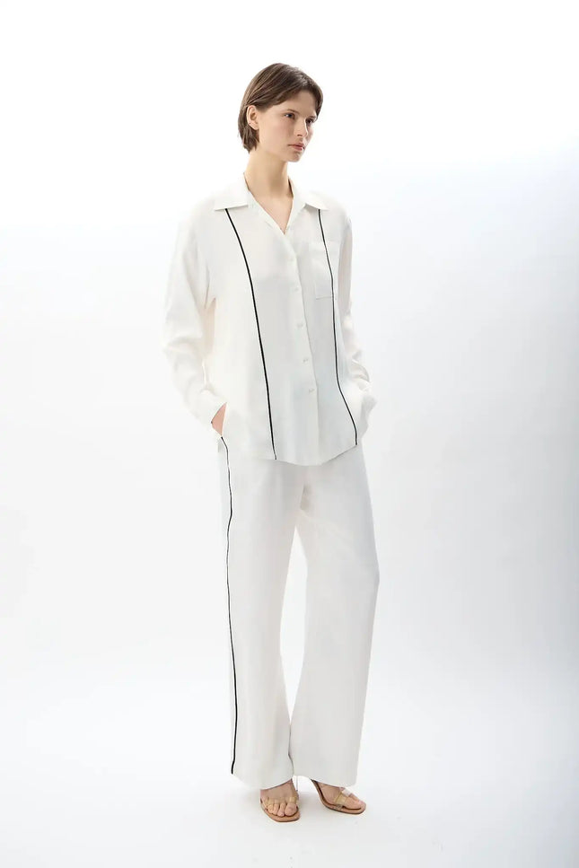 Bol Paça Rahat Kesim Pantolon (Ekru)