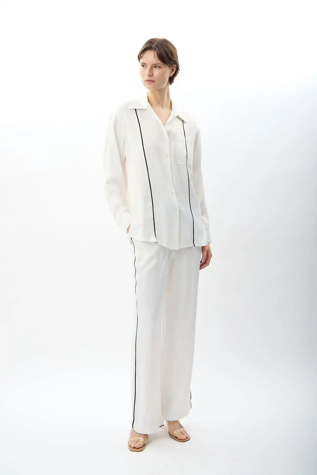 Bol Paça Rahat Kesim Pantolon (Ekru)