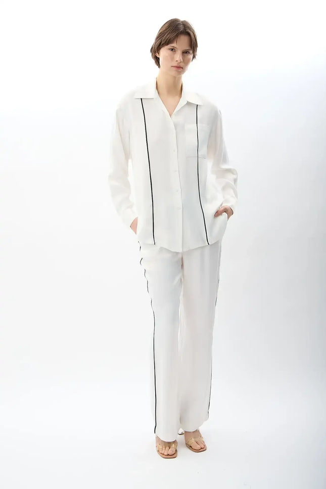 Bol Paça Rahat Kesim Pantolon (Ekru)