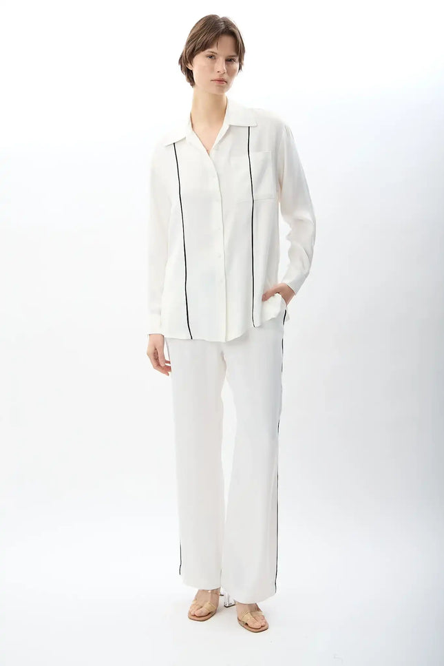 Bol Paça Rahat Kesim Pantolon (Ekru)