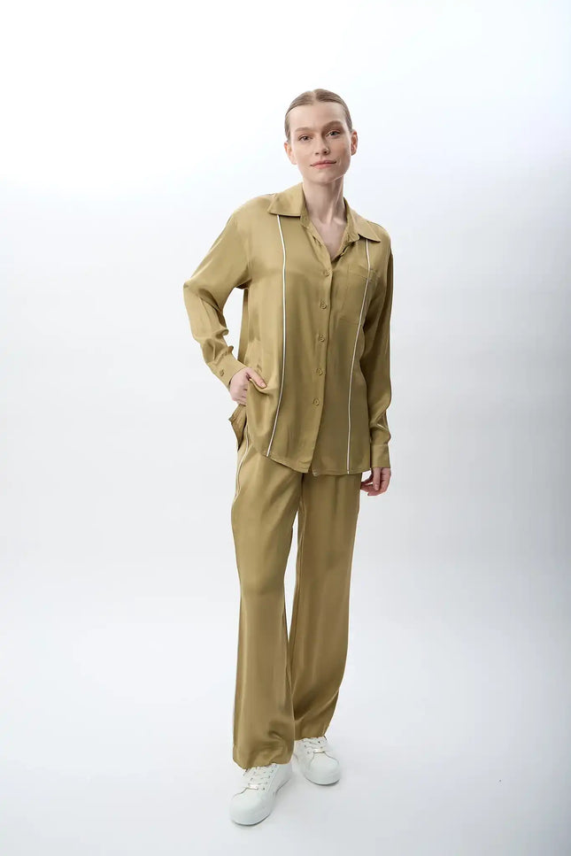 Bol Paça Rahat Kesim Pantolon (Haki)