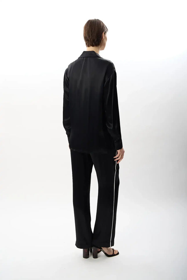 Bol Paça Rahat Kesim Pantolon (Siyah)