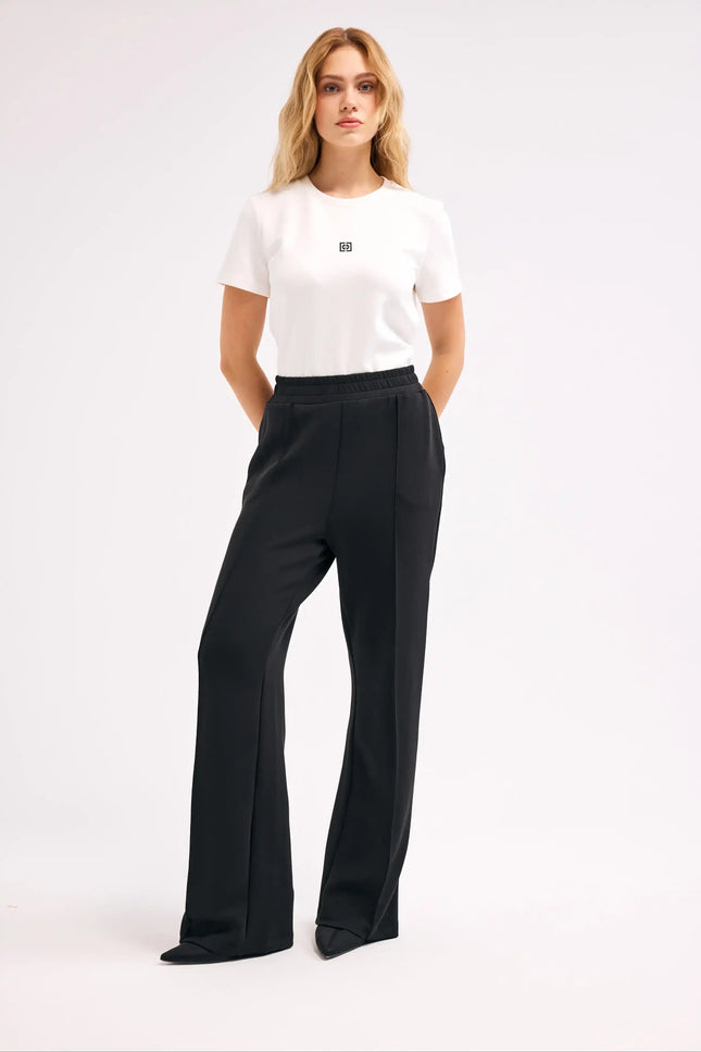 Fermuarlı Siyah Pantolon