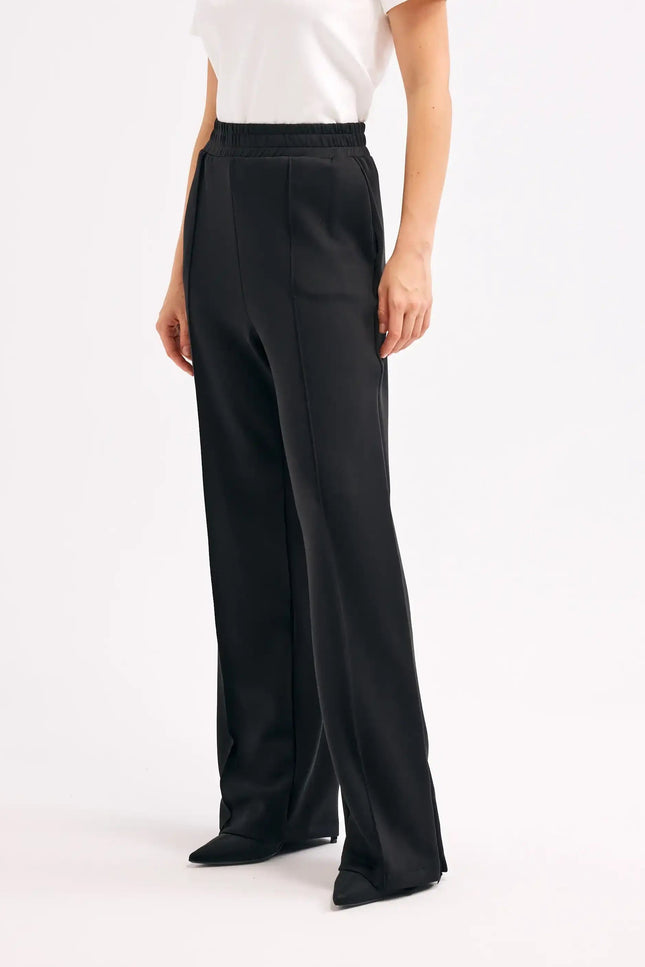 Fermuarlı Siyah Pantolon