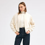 Ekru Bomber Ceket