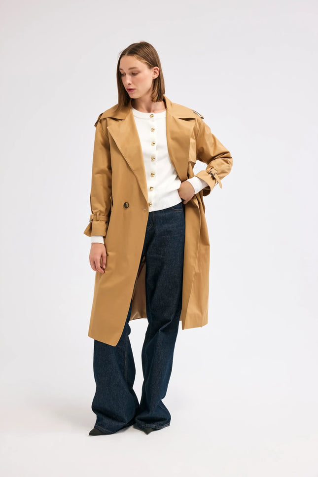 Camel Renk Trençkot