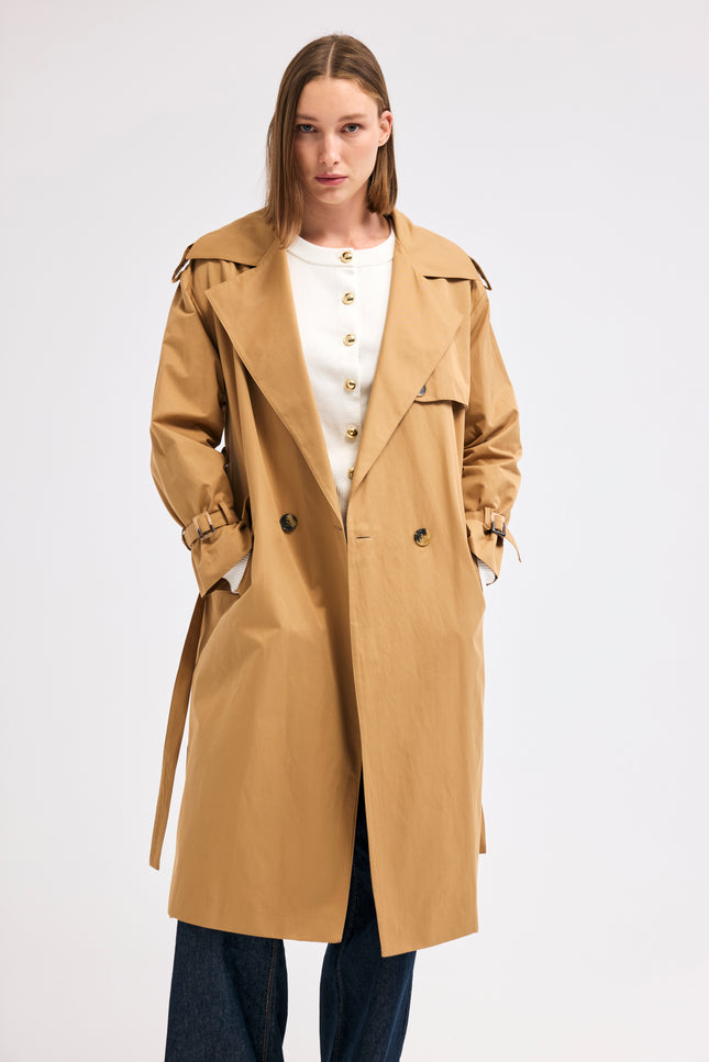 Kuşaklı Trençkot (Camel)