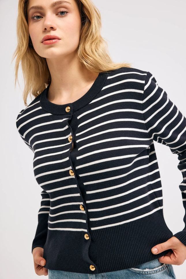 Çizgili Triko Ceket