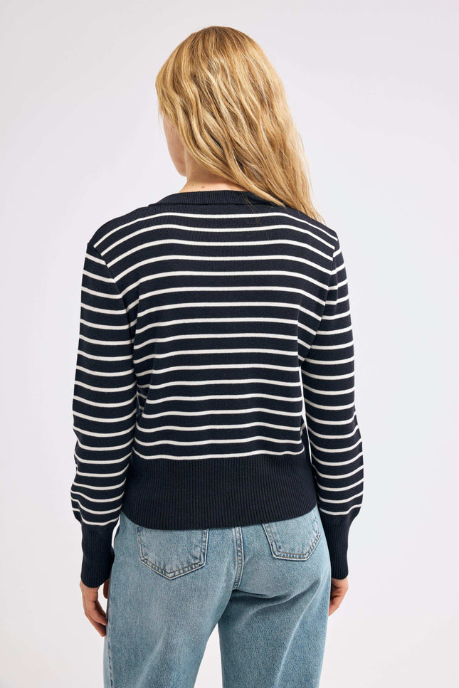 Çizgili Triko Ceket