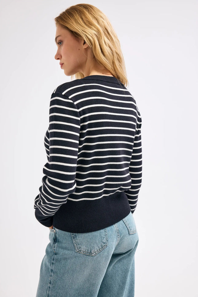 Çizgili Triko Ceket