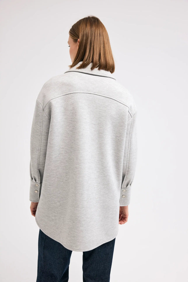 Metal Düğmeli Gri Ceket