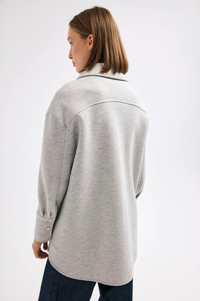 Metal Düğmeli Gri Ceket