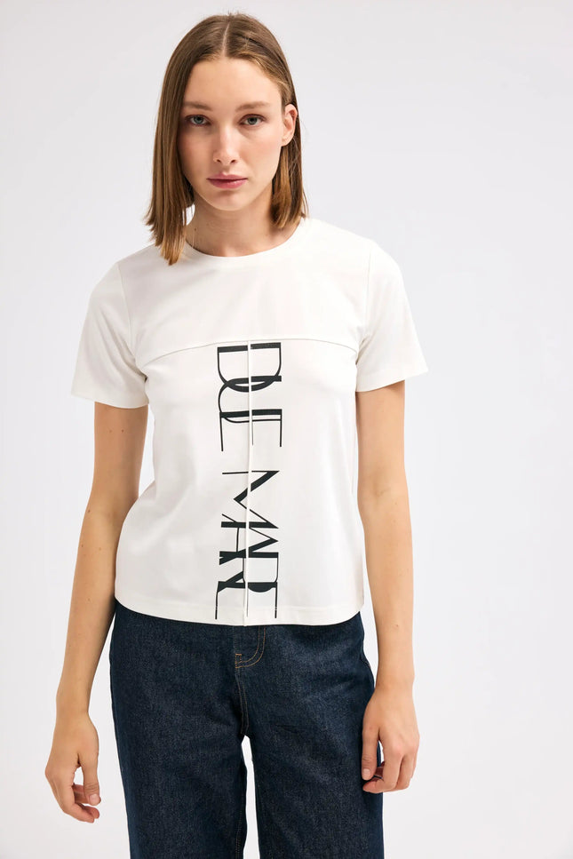 DUE MARE Ekru Tişört