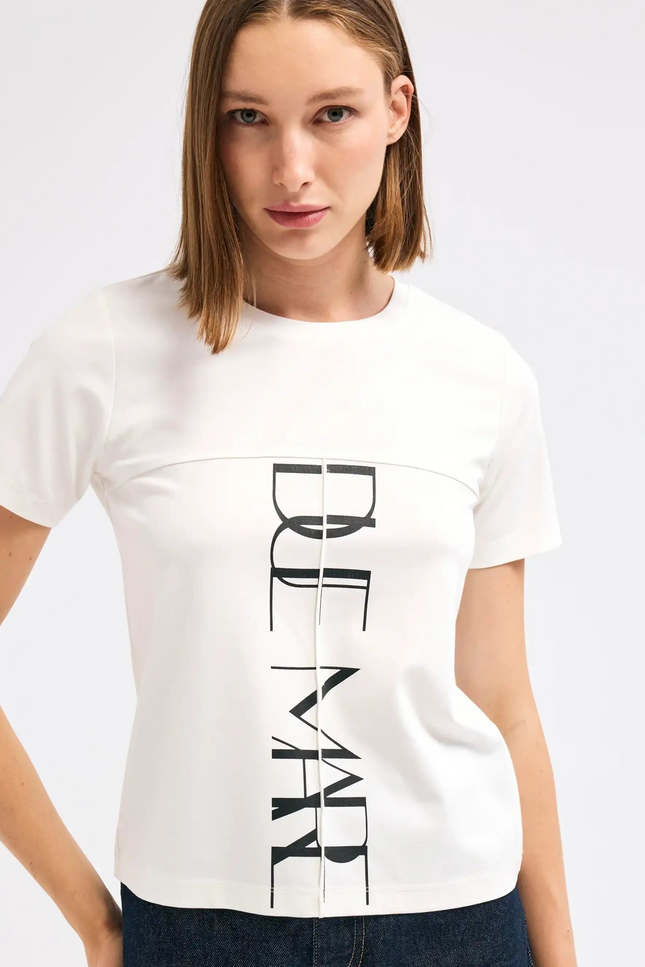 DUE MARE Ekru Tişört