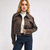 Ekose Kahverengi Ceket