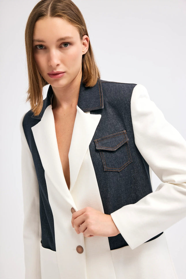 Ceket Pantolon Ekru Takım