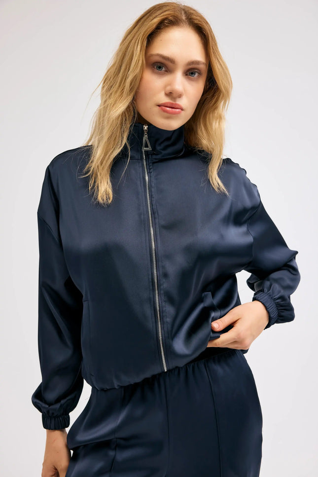 Fermuarlı Lacivert Sweat