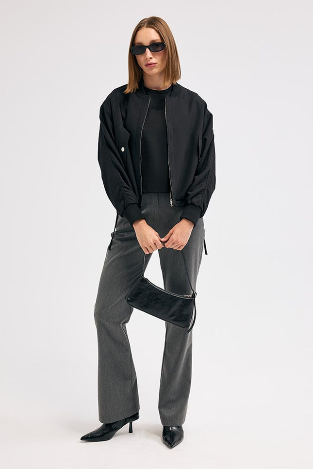 Düz Paça Gri Pantolon