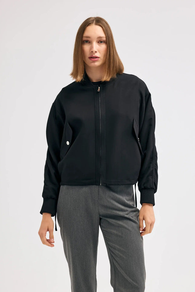 Siyah Bomber Ceket