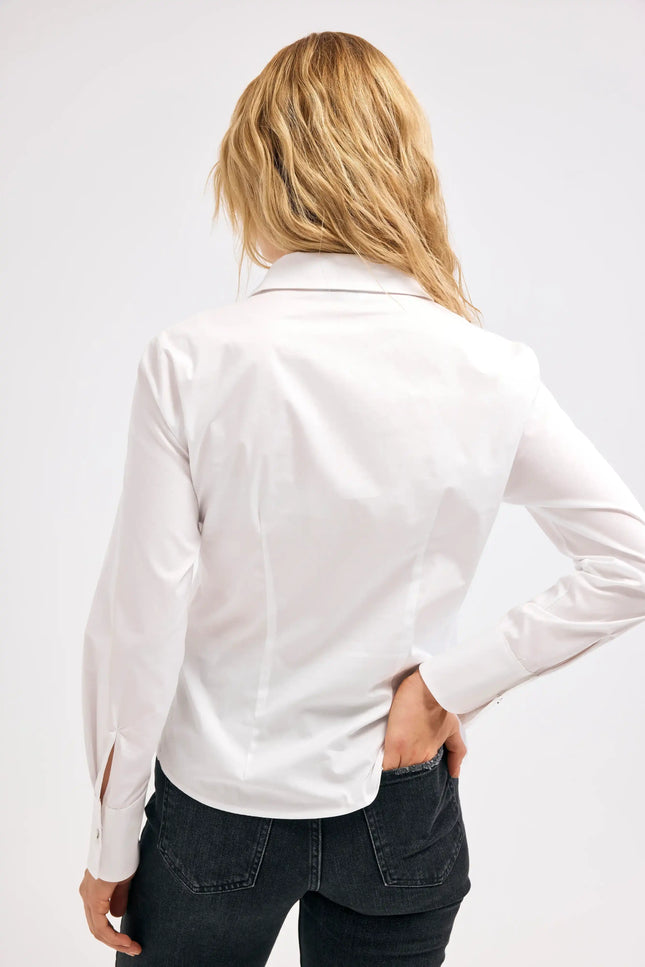 Tasarım Düğmeli Ekru Gömlek