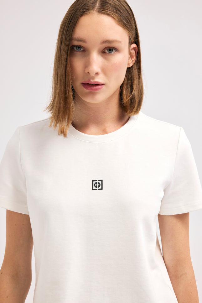 Yuvarlak Yaka Ekru Tişört