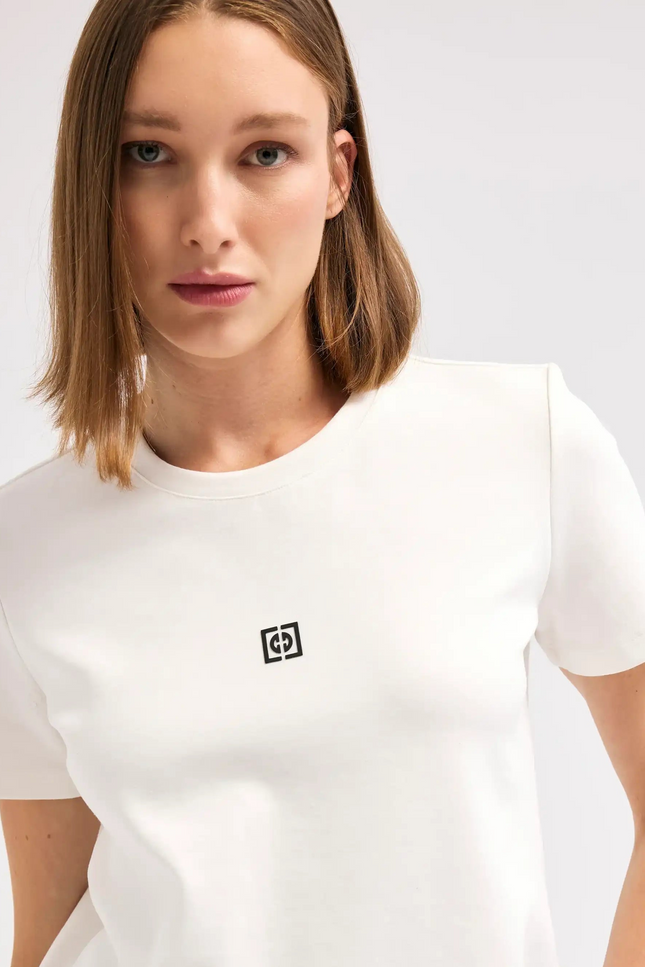 Yuvarlak Yaka Ekru Tişört