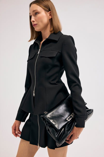 Fermuarlı Blazer Ceket