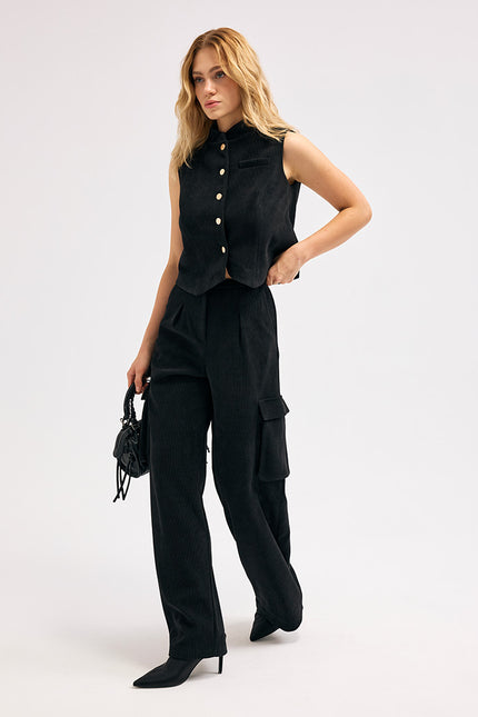 Siyah Kargo Pantolon