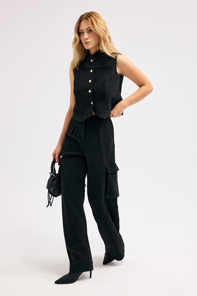 Siyah Kargo Pantolon