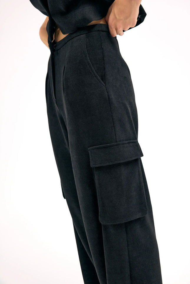 Siyah Kargo Pantolon