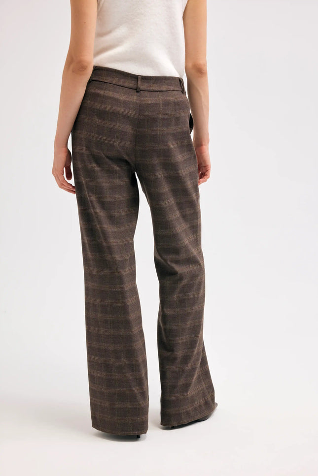 Ekose Kahverengi Pantolon