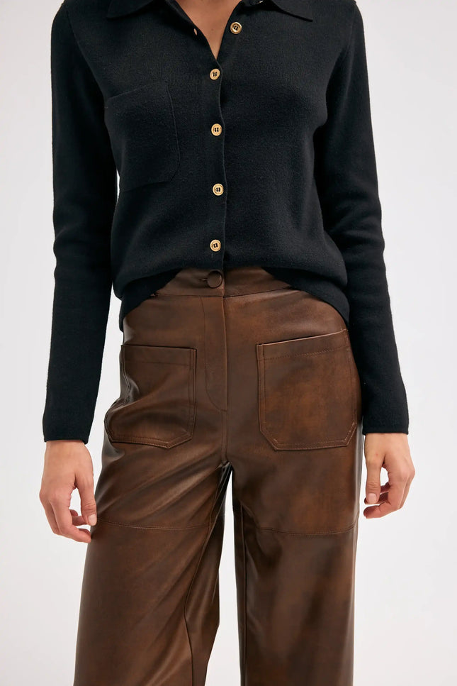 Deri Kahverengi Pantolon