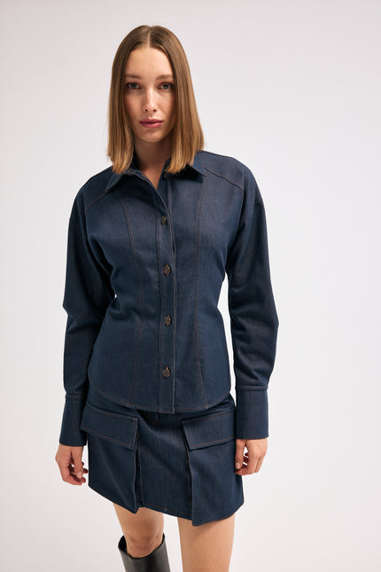 Denim Gömlek (Lacivert)