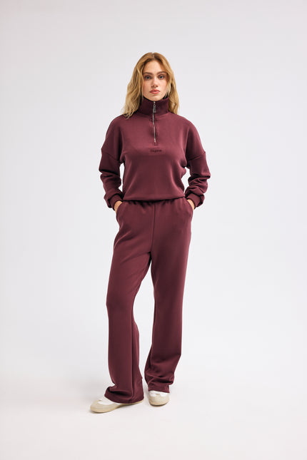 Bordo Örme Pantolon