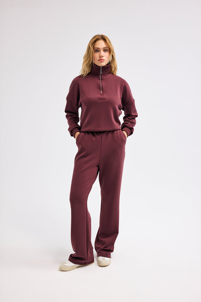 Bordo Örme Pantolon