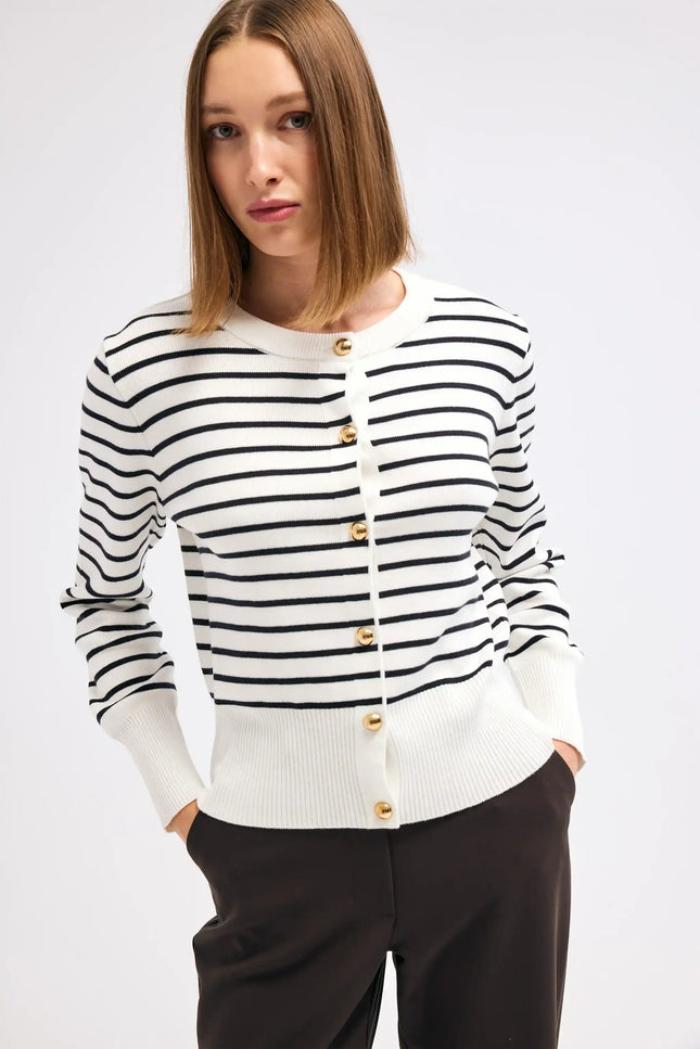 Triko Çizgili Ceket