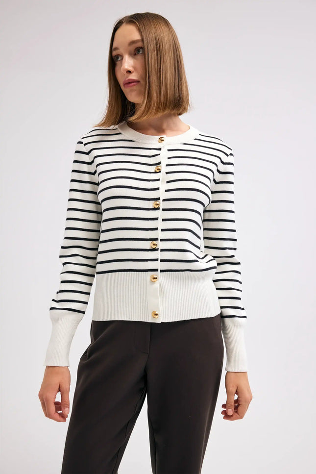 Triko Çizgili Ceket