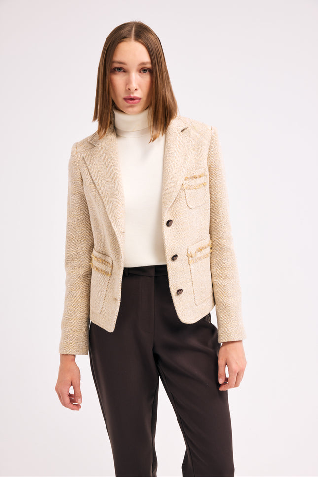 Blazer Ceket (Bej)