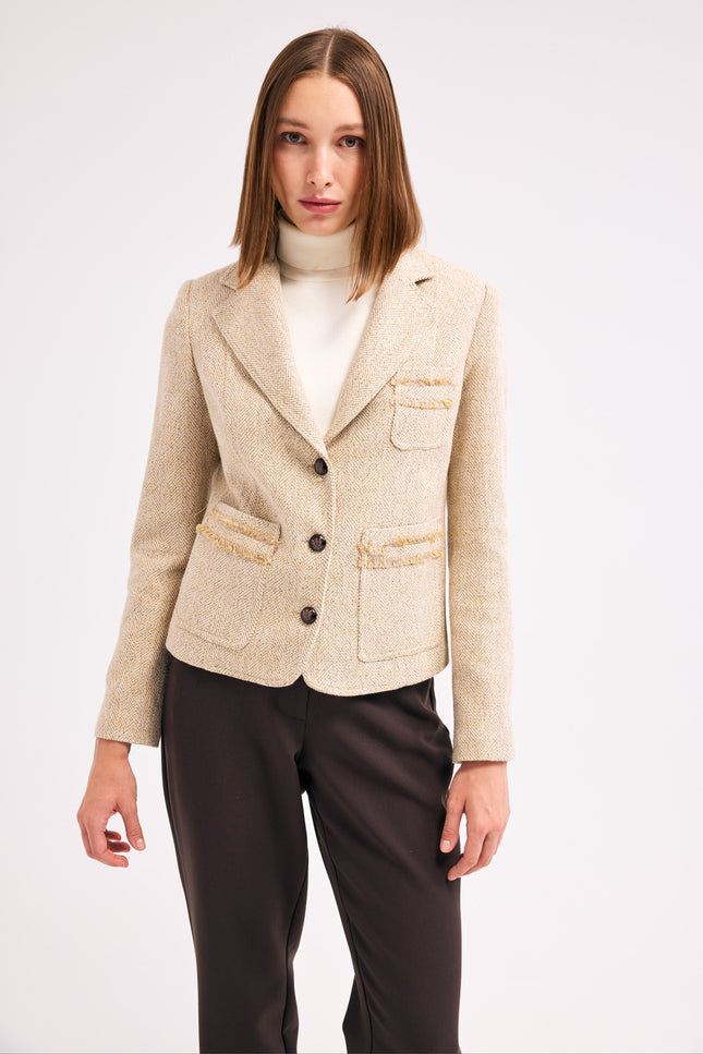 Blazer Ceket (Bej)