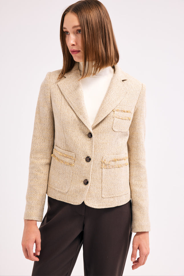 Blazer Ceket (Bej)