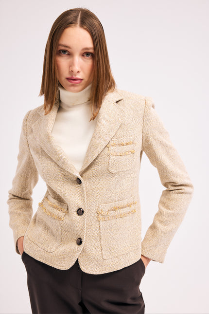 Blazer Ceket (Bej)